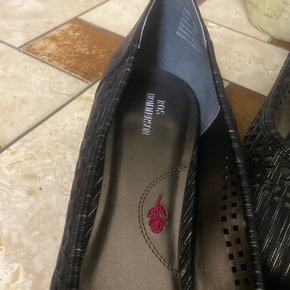 Ros Hommerson  tina black metallic pump workwear casual size 10WW New - Picture 9 of 11